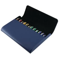 Pineider Genuine Italian Leather Pen Case, 12 Pens -Pens Store 123