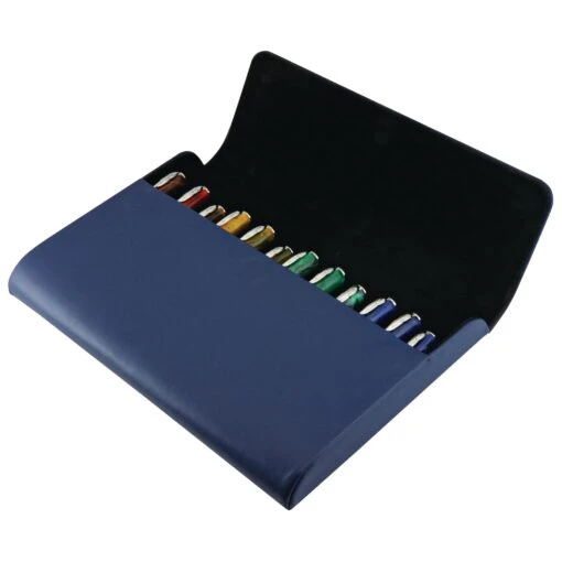 Pineider Genuine Italian Leather Pen Case, 12 Pens -Pens Store 123