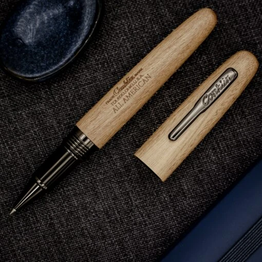 Conklin All American Pau-Preto Limited Edition Rollerball Pen, Gunmetal Trim -Pens Store 1pgunmetal3