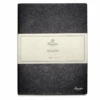 Pineider Notes Milano Leather Notebook, Midnight Black, Lined Ivory Paper -Pens Store BlackPineider