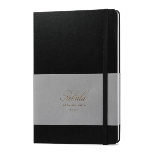 Nebula Premium Notepad, 90g White Paper, Ink Black -Pens Store BlackPlain