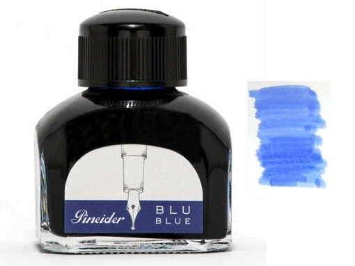Pineider Fountain Pen Ink Bottle, 75ml Glass Bottle, Blue -Pens Store BottleBlue