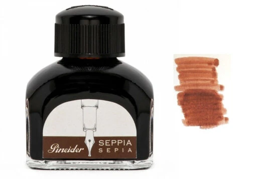 Pineider Fountain Pen Ink Bottle, 75ml Glass Bottle, Sepia -Pens Store BottleSepia