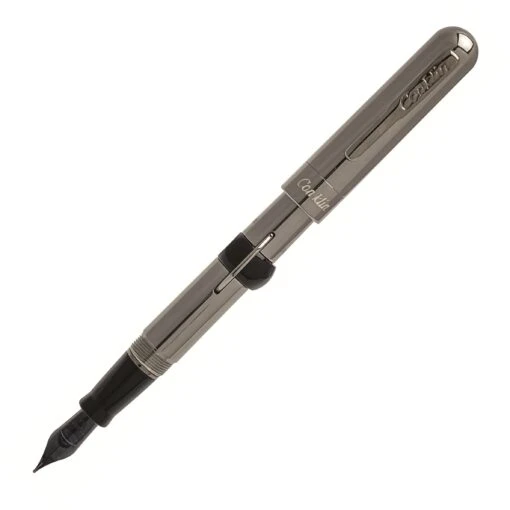 Conklin Mark Twain Limited Edition Crescent Filler Fountain Pen, Gunmetal -Pens Store CKCrescentFillerGunmetalFPFS