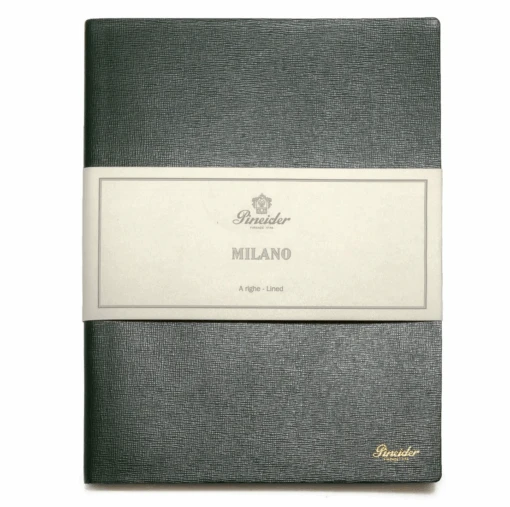 Pineider Notes Milano Leather Notebook, Green, Lined Ivory Paper -Pens Store Green c84a84e6 46a1 48fe 83cd 499cd0926b2f