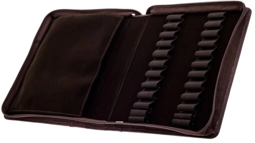 Girologio Zippered Leather Pen Case, 24 Pens -Pens Store Leather241