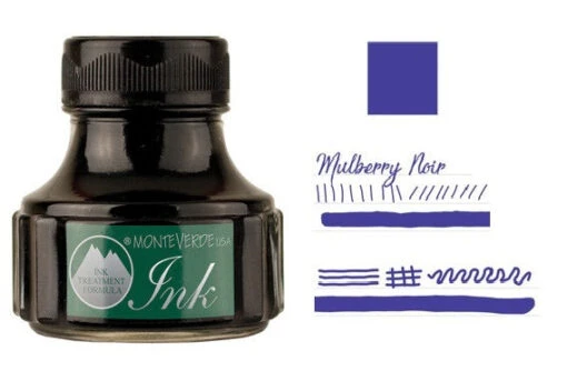 Monteverde 90ml Fountain Pen Ink Bottle, Mulberry Noir -Pens Store Noir Mulberry