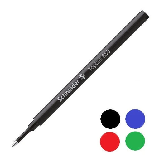 Schneider® Schneider Topball 850 Rollerball Pen Refills -Pens Store SN08681 ZZZ ZZZ Schneider Topball 850 Pen Refill Black P1