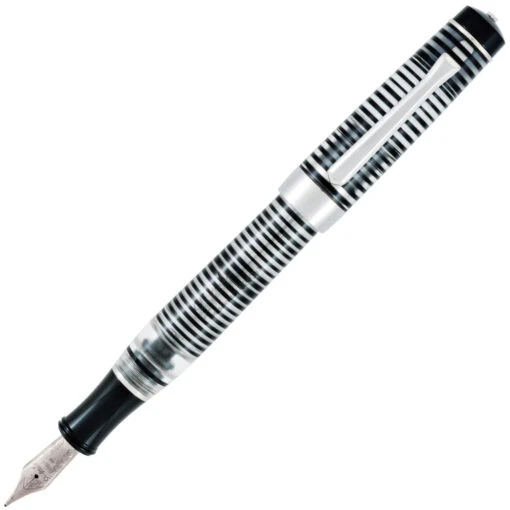 Stipula Suprema Voyeur Limited Edition Fountain Pen, Black Stripes Demo, Palladium Trim, Medium Nib -Pens Store ST Suprema Voyeur ClearBlack FP FS 63807.1574800699 aeed31c9 b56d 4b45 8c9c 21e90ba4fc60