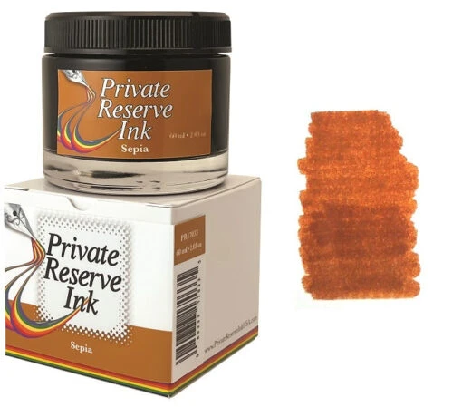 Private Reserve Fountain Pen Ink Bottle, 60ml, Sepia -Pens Store Sepia