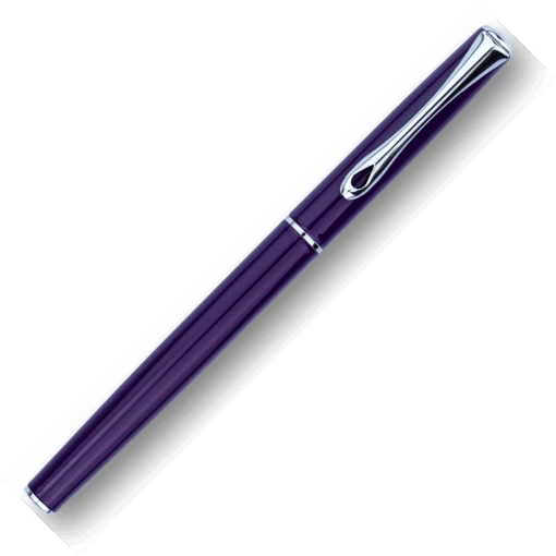 Diplomat Traveller Rollerball Pen, Deep Purple & Chrome -Pens Store TravellerDeeppurpleClosed