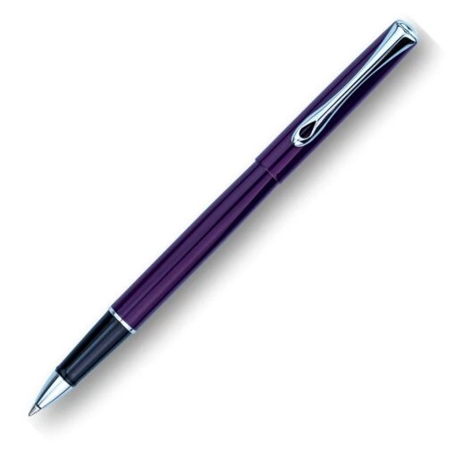Diplomat Traveller Rollerball Pen, Deep Purple & Chrome -Pens Store TravellerDeeppurpleRB
