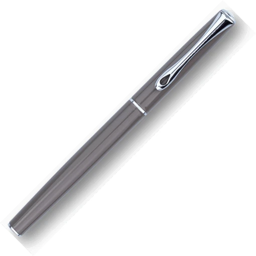 Diplomat Traveller Rollerball Pen, Taupe Grey & Chrome -Pens Store TravellertaupegreyClosed