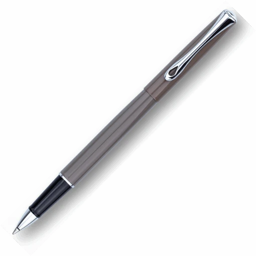 Diplomat Traveller Rollerball Pen, Taupe Grey & Chrome -Pens Store TravellertaupegreyRB
