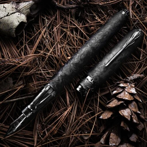 Pineider Limited Edition Forged Carbon Fountain Pen, Black Trim -Pens Store ae66cc8e 77ac 5142 a3af 0ef149b73b43 scaled