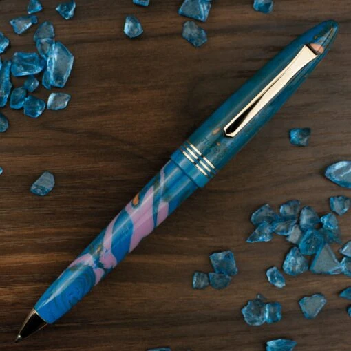 Tibaldi Limited Edition Bononia Mercury Fountain Pen, Rose Gold Trim -Pens Store amercury2 scaled