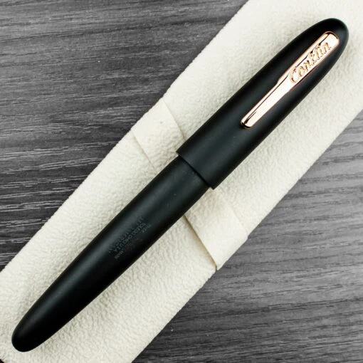 Conklin All American Limited Edition Fountain Pen, Matte Black & Rose Gold -Pens Store blackgoldfp2 scaled