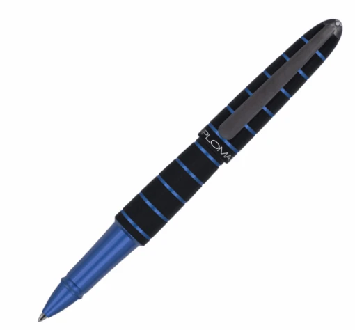 Diplomat Elox Ring Black/Blue, Rollerball Pen -Pens Store