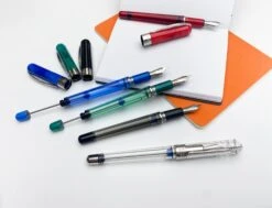 Pineider Avatar Twin Tank Touchdown Fountain Pen, Clear -Pens Store f271a71d 6ea3 5b64 bfe7 1668e1bf81cf