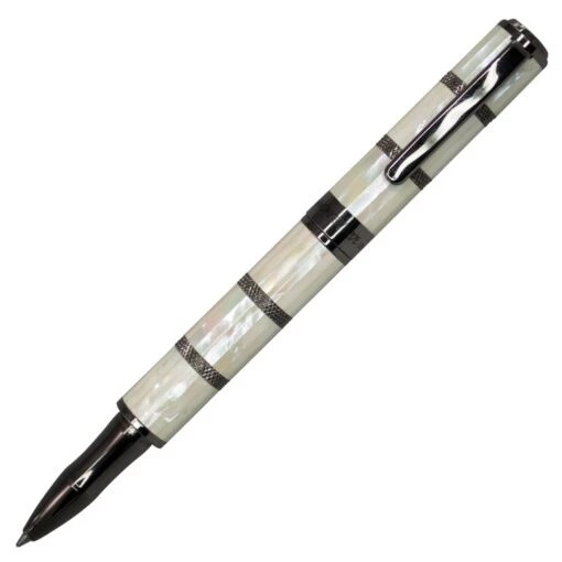 Monteverde Regatta Mother Of Pearl Rollerball Pen, Gunmetal Trim -Pens Store gunrb