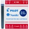 Pilot Namiki Fountain Pen Ink Cartridges, Blue/Black, 12pk -Pens Store pbb