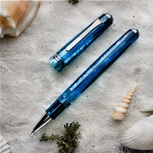 Tibaldi N60 Limited Edition Rollerball Pen, Bora Bora, Palladium Trim -Pens Store rbpl scaled
